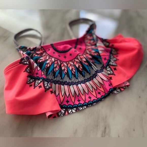 Girls Swim Bundle – 2 Tops + 1 Bottom – Wonder Nation & Justice – Size 7/8–8 - Picture 10 of 14